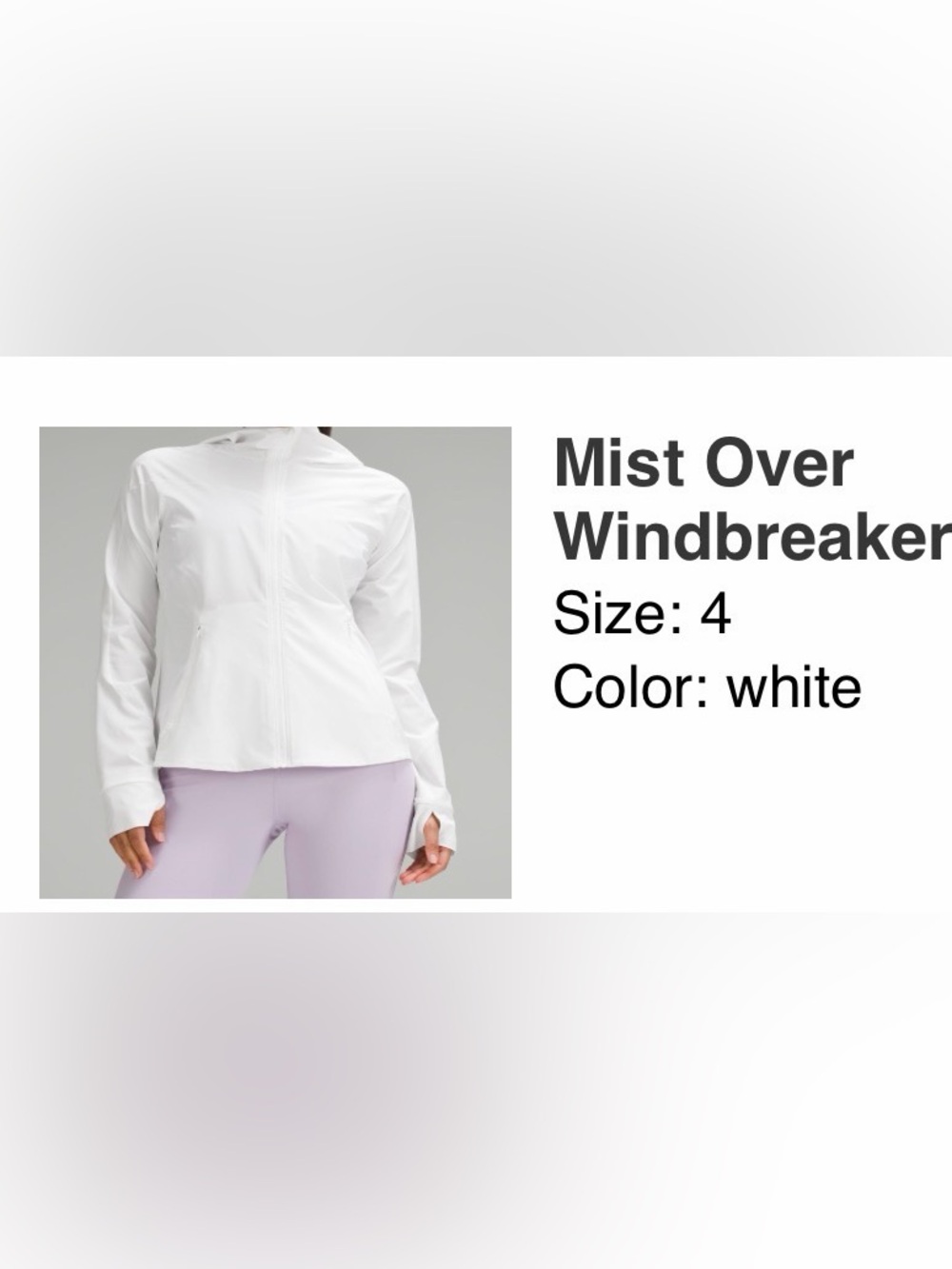 Lululemon Mist Over Windbreaker